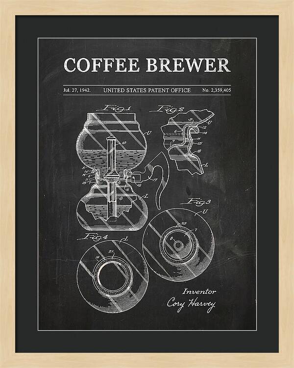 Vacuum Coffee Brewer Chalkboard Patent Us2359405a