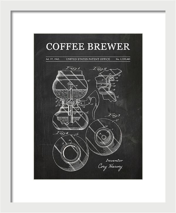 Vacuum Coffee Brewer Chalkboard Patent Us2359405a