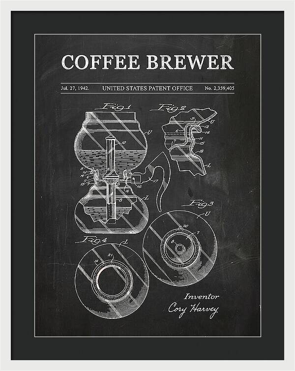 Vacuum Coffee Brewer Chalkboard Patent Us2359405a