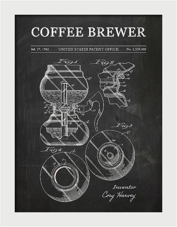 Vacuum Coffee Brewer Chalkboard Patent Us2359405a