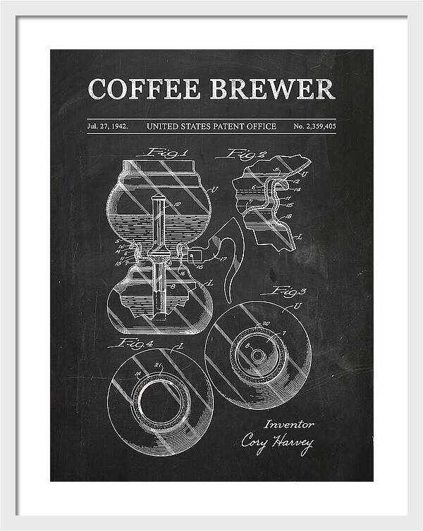 Vacuum Coffee Brewer Chalkboard Patent Us2359405a