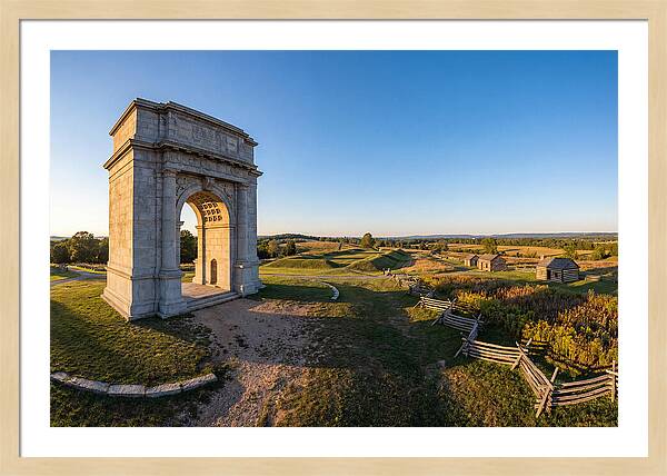 Valley Forge Monument At Dusk