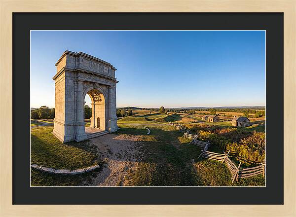 Valley Forge Monument At Dusk