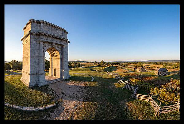 Valley Forge Monument At Dusk