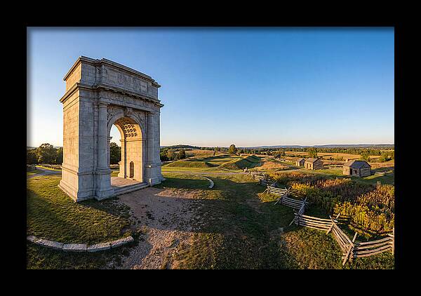 Valley Forge Monument At Dusk