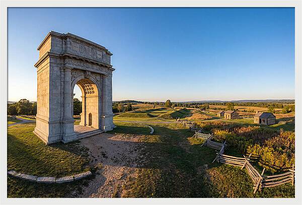 Valley Forge Monument At Dusk