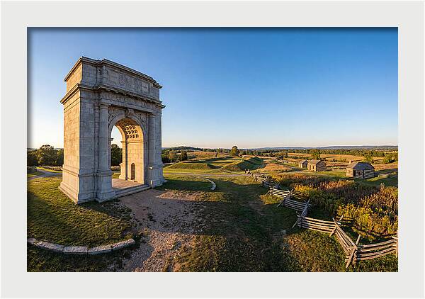 Valley Forge Monument At Dusk