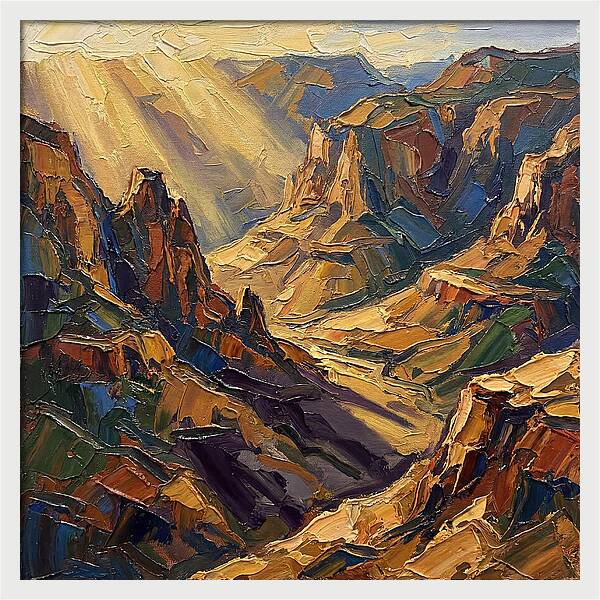 Valley View In Golden Light
