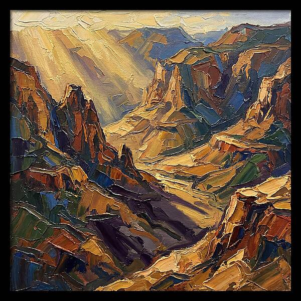 Valley View In Golden Light