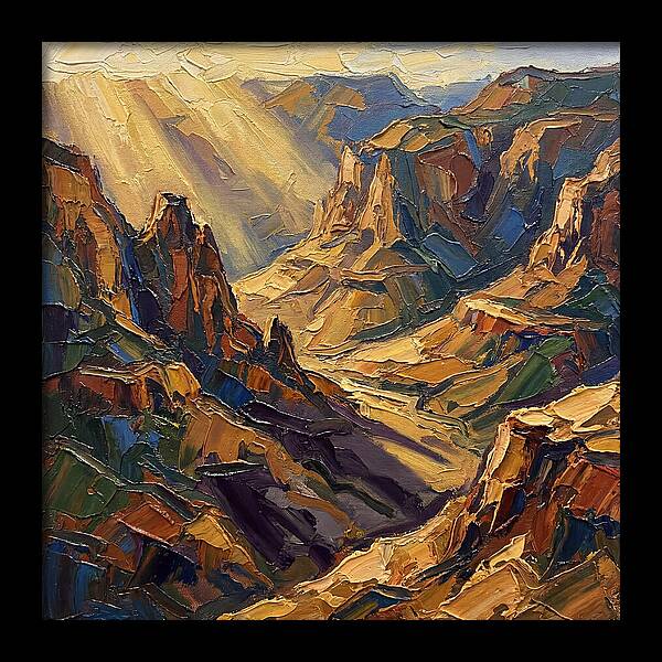 Valley View In Golden Light