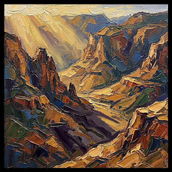 Valley View In Golden Light