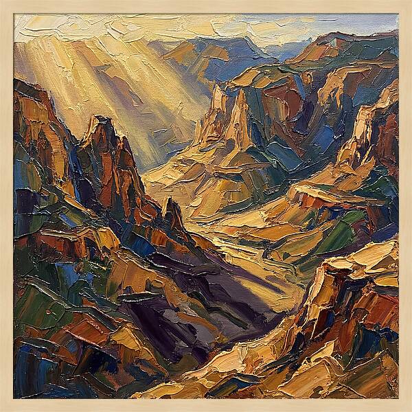 Valley View In Golden Light