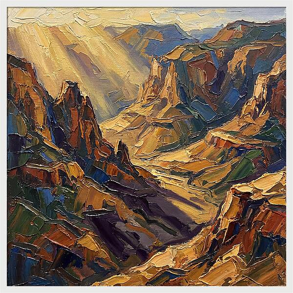 Valley View In Golden Light