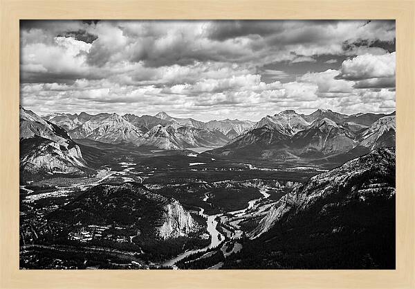 Valley Vista In Black And White
