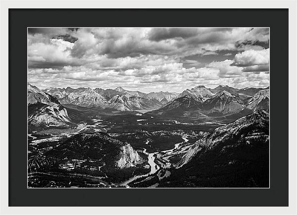 Valley Vista In Black And White