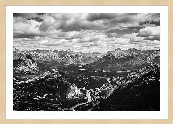 Valley Vista In Black And White