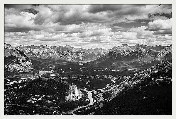 Valley Vista In Black And White