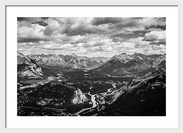 Valley Vista In Black And White