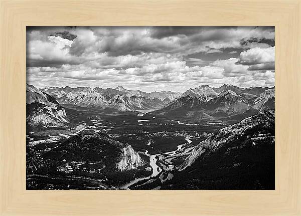 Valley Vista In Black And White