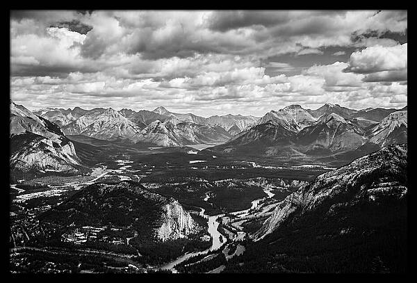 Valley Vista In Black And White