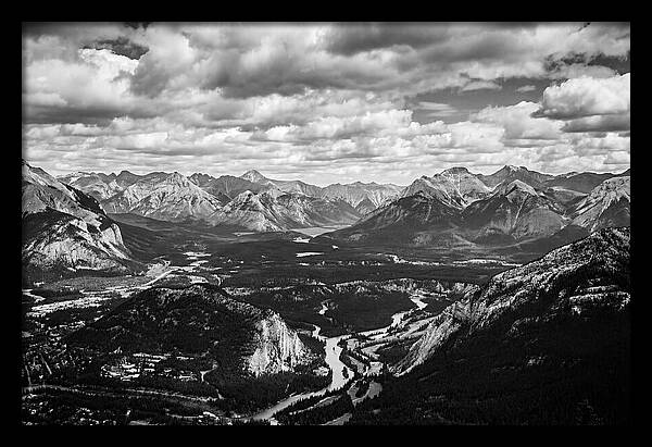 Valley Vista In Black And White