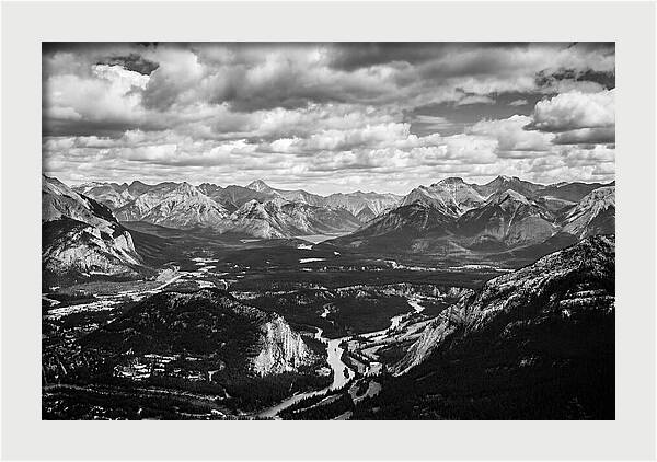 Valley Vista In Black And White