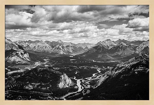 Valley Vista In Black And White