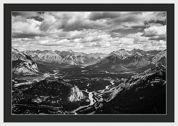 Valley Vista In Black And White