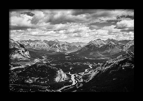 Valley Vista In Black And White