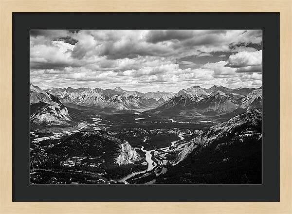 Valley Vista In Black And White