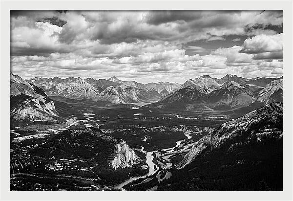 Valley Vista In Black And White