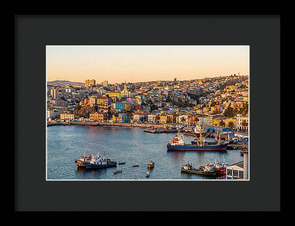 Valparaiso Harbor At Golden Hour