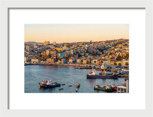 Valparaiso Harbor At Golden Hour