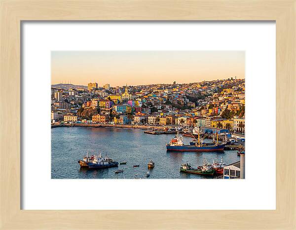 Valparaiso Harbor At Golden Hour