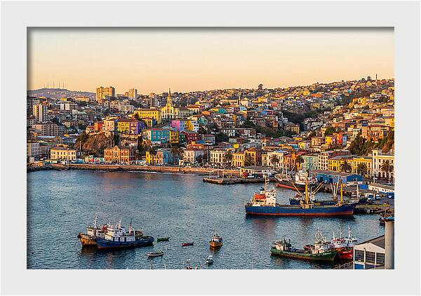 Valparaiso Harbor At Golden Hour