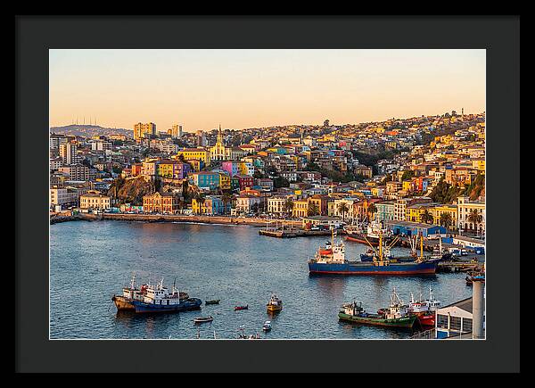 Valparaiso Harbor At Golden Hour