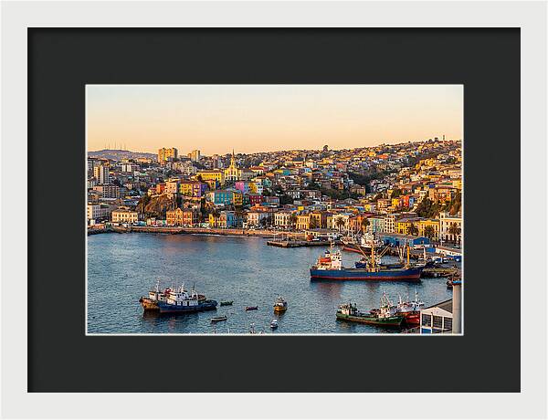Valparaiso Harbor At Golden Hour