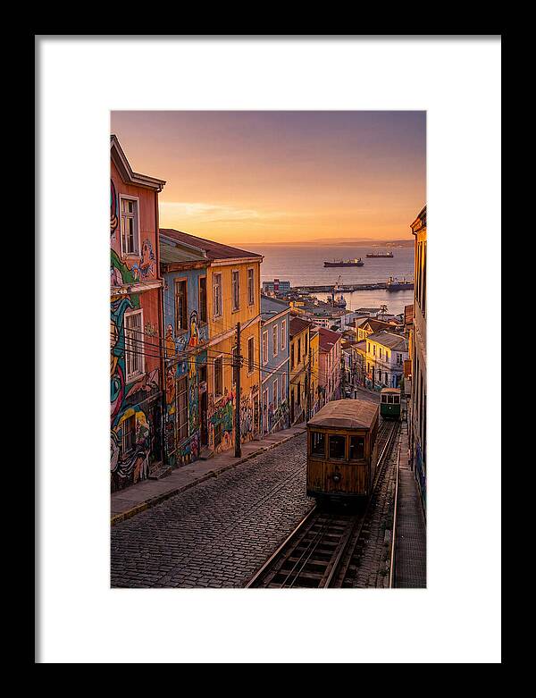 Valparaiso Hillside At Golden Hour