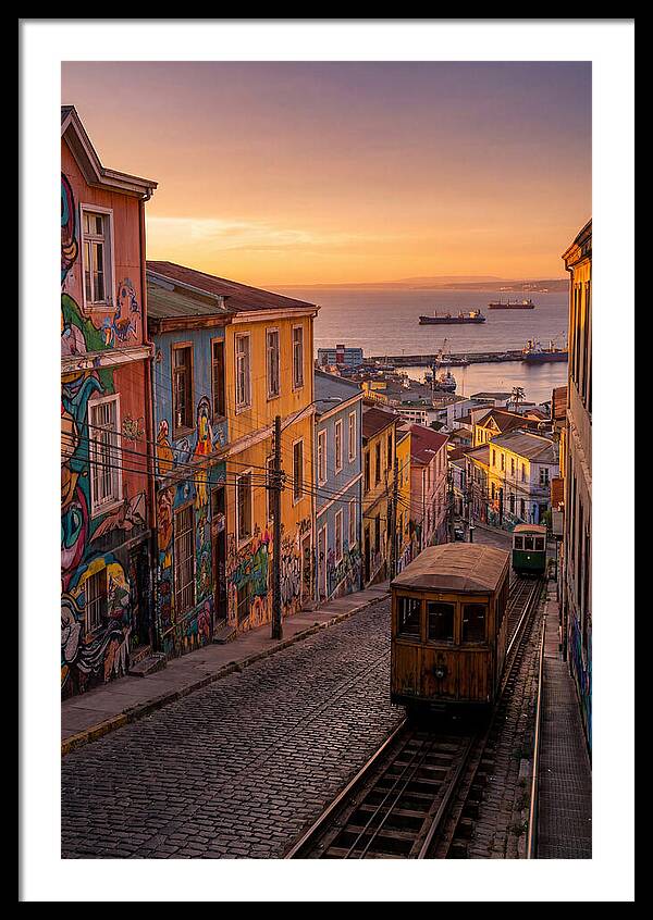 Valparaiso Hillside At Golden Hour
