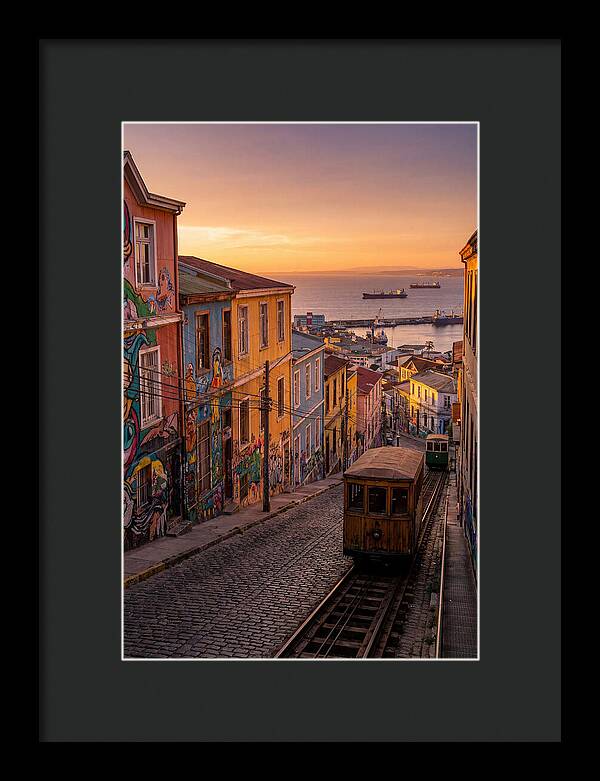Valparaiso Hillside At Golden Hour