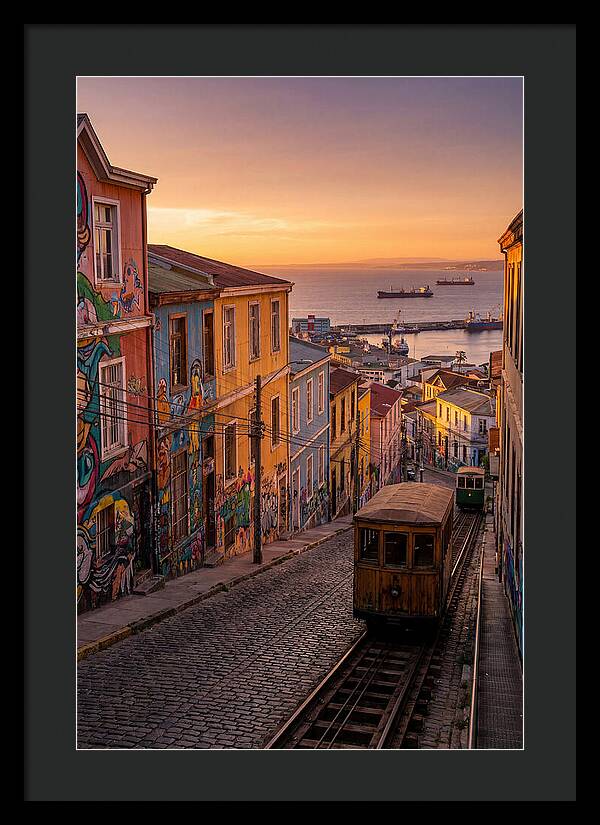 Valparaiso Hillside At Golden Hour