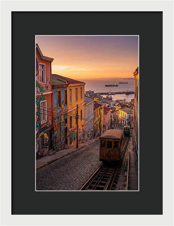 Valparaiso Hillside At Golden Hour