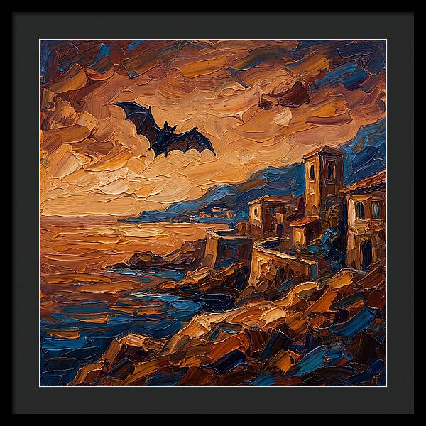 Vampire Bat Over Mediterranean Coast