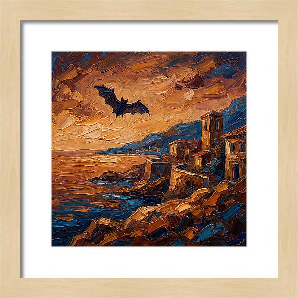 Vampire Bat Over Mediterranean Coast