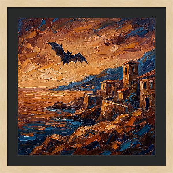 Vampire Bat Over Mediterranean Coast