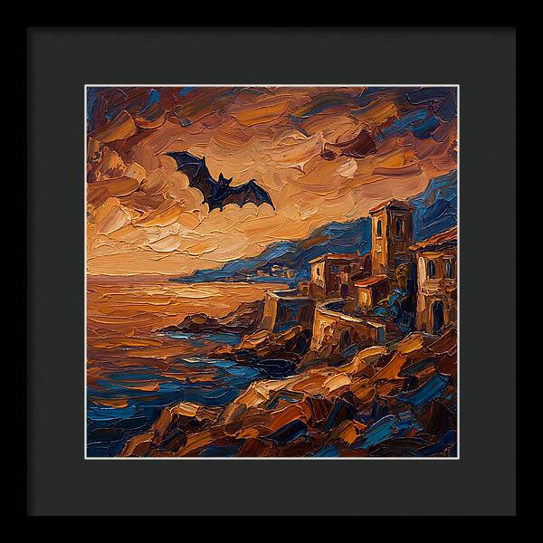 Vampire Bat Over Mediterranean Coast