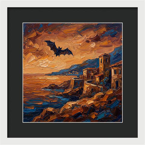 Vampire Bat Over Mediterranean Coast