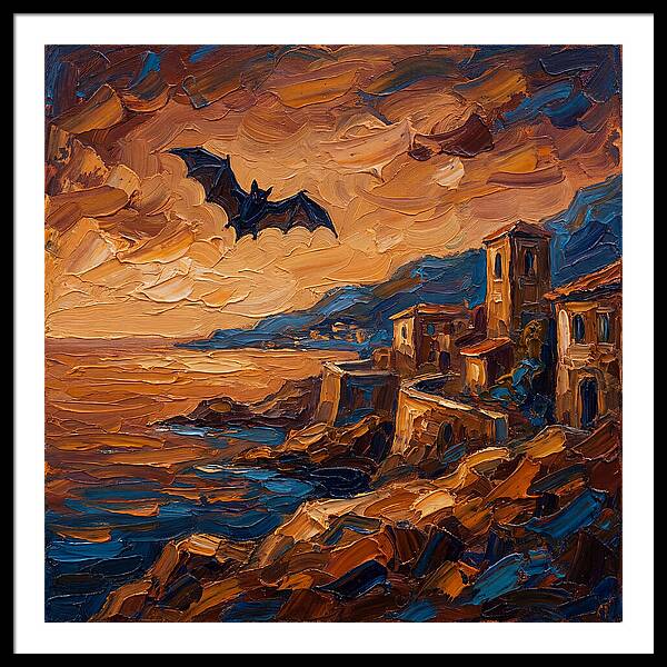 Vampire Bat Over Mediterranean Coast