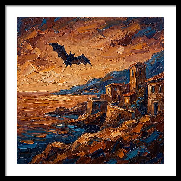 Vampire Bat Over Mediterranean Coast