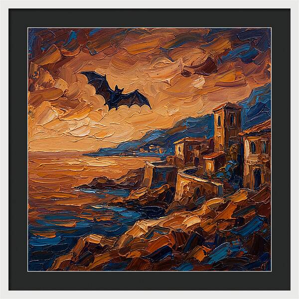Vampire Bat Over Mediterranean Coast